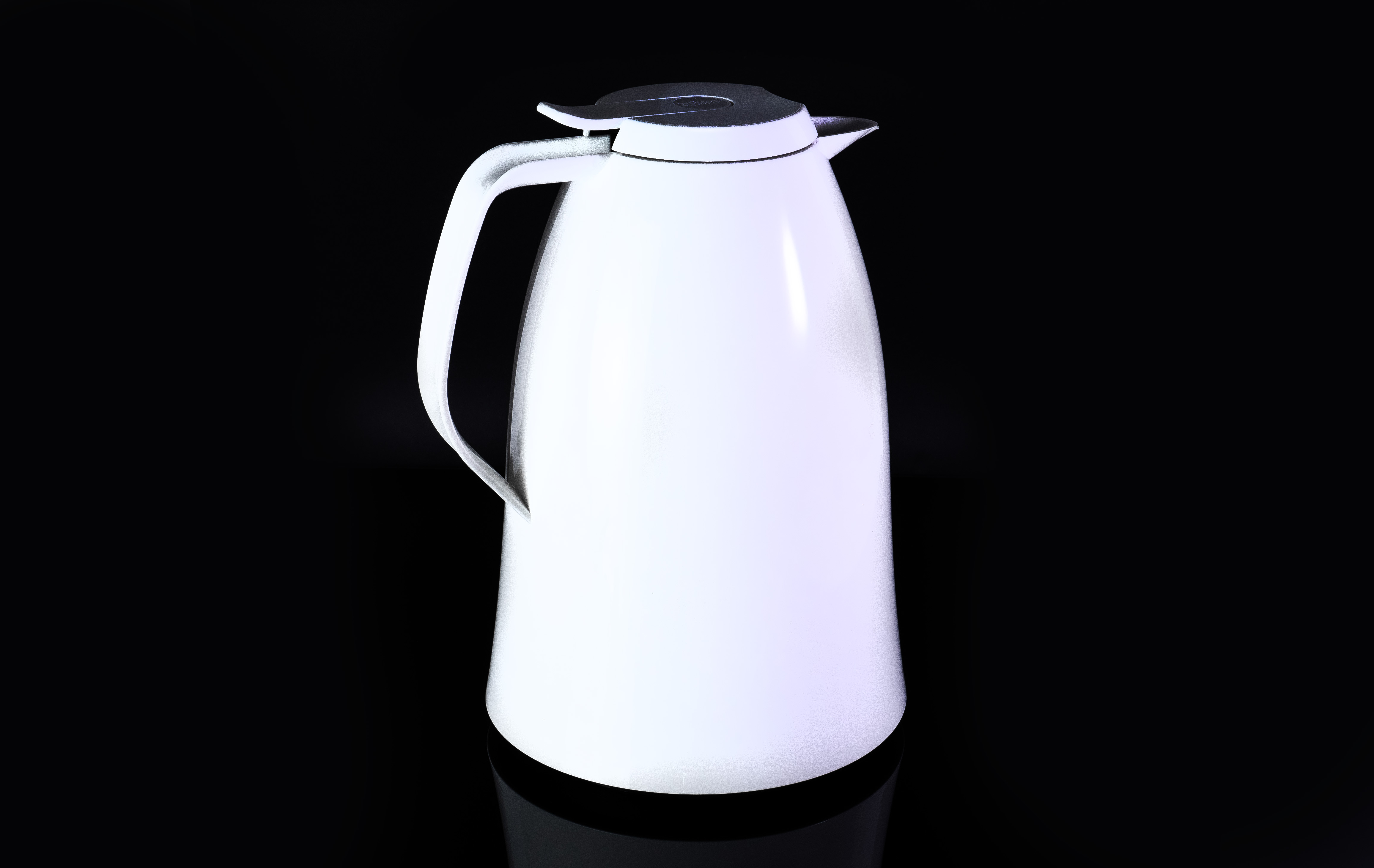 Thermoskanne 1l, weiß